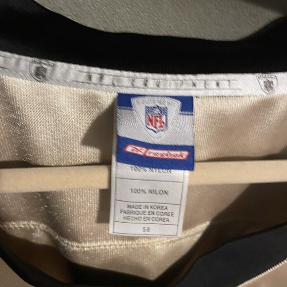 New Orleans Saints Size 58 Jersey Reebok NFL Gold Alternate - Picture 3 of 4